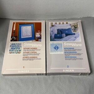 Singer Sewing Machine Sewware Alphabet and Monograms Singer 1 & 2 For Model 6268